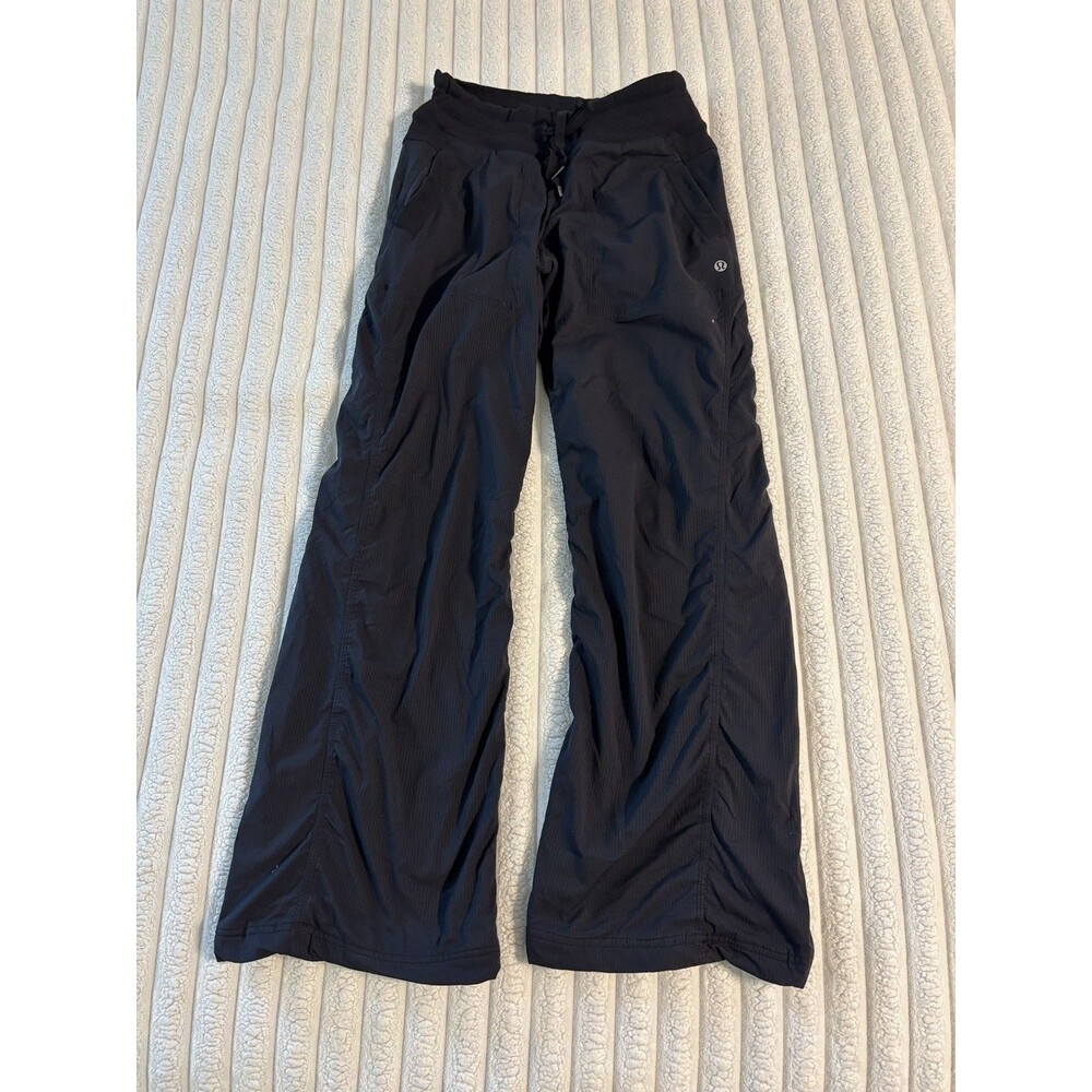 lululemon Dance Studio Pants women’s 4 black cinch leg tie waist ballet Gorpcore